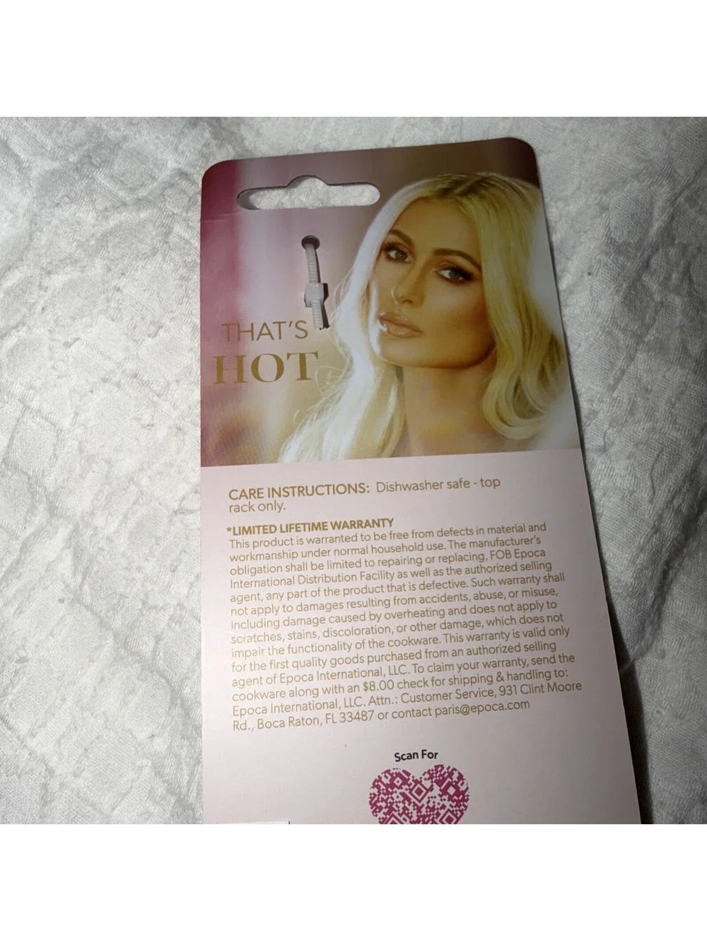 NWT Paris Hilton Designer Silicone & Gold Tone Ladle W/Pink Handle Nonstick RARE